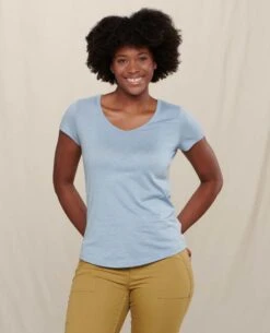Marley II Short-Sleeve Tee - Women's -Toad&Co Shop 1036006252 ToadandCo MarleyIISSTee WeatheredBlue Wmns Front
