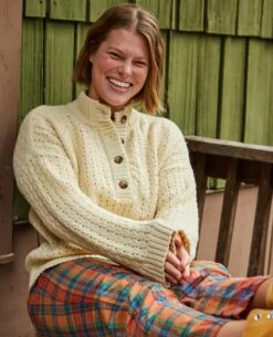 Moss Point Henley Sweater -Toad&Co Shop T1001306 Oatmeal Heather 5