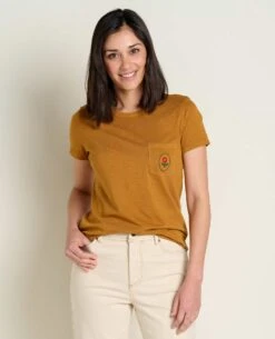 Women's Primo Crew Embroidered -Toad&Co Shop T1001915 Pocket Cross Stitch 3
