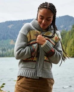 Nitsa Zip Cardigan -Toad&Co Shop T1071201 Heather Grey 5