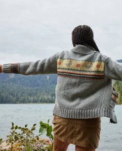 Nitsa Zip Cardigan -Toad&Co Shop T1071201 Heather Grey 6