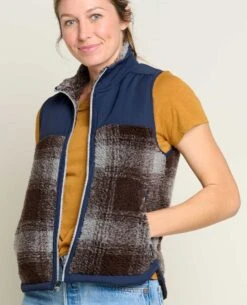 Women's Sespe Sherpa Vest -Toad&Co Shop T1081102 Light Ash 3