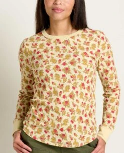 Foothill Long Sleeve Crew -Toad&Co Shop T1241009 Barley Floral Print 4