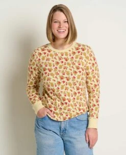 Foothill Long Sleeve Crew -Toad&Co Shop T1241009 Barley Floral Print 5