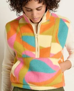 Women's Campo Fleece Vest -Toad&Co Shop T1261300 Shapes Print 3