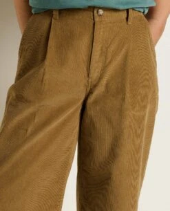 Scouter Cord Pleated Pull On Pant -Toad&Co Shop T1441300 Honey Brown 3