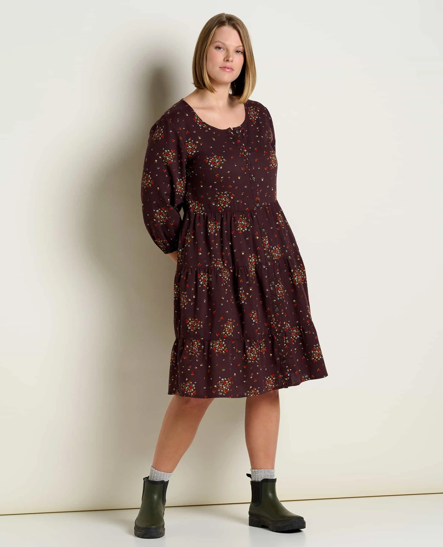 Manzana Tiered Long Sleeve Dress 5 Manzana Tiered Long Sleeve Dress - Image 5