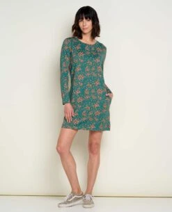 Windmere II Long Sleeve Dress -Toad&Co Shop T1781906 Jasper Seedpod Print 3