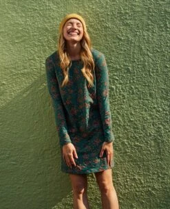 Windmere II Long Sleeve Dress -Toad&Co Shop T1781906 Jasper Seedpod Print 4