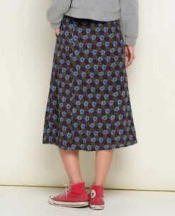 Manzana Pull-On Skirt -Toad&Co Shop T1841102 True Navy Floral Print 3