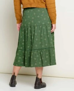 Marigold Tiered Midi Skirt 9 Marigold Tiered Midi Skirt -Toad&Co Shop T1841300 Pasture Geo Print 4