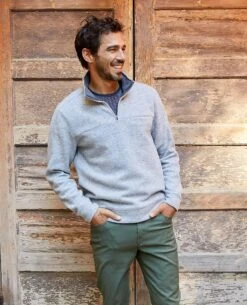 Kennicott Quarter Zip Sweater -Toad&Co Shop T2231200 Heather Grey 4