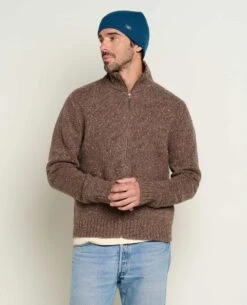 Men's Wilde Zip Sweater -Toad&Co Shop T2232201 Brown Sugar 3