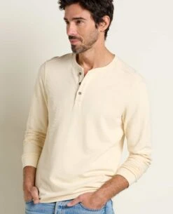 Men's Ponderosa Long Sleeve Henley -Toad&Co Shop T2241205 Almond 3