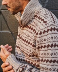 Men's Wilde 1/4 Zip Sweater 11 Men's Wilde 1/4 Zip Sweater -Toad&Co Shop T2241300 Honey Brown 5